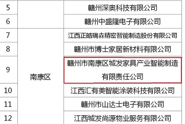 喜訊！城發(fā)智能制造入選2022年度贛州市重點(diǎn)上市后備企業(yè)名單